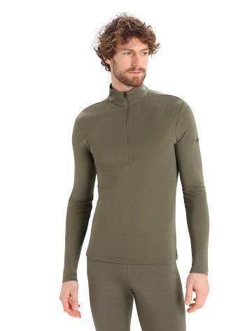 Base Layers Icebreaker Merino 175 Everyday Long Sleeve Half Zip Thermal Top Męskie Oliwkowe | PL 1578BEXC